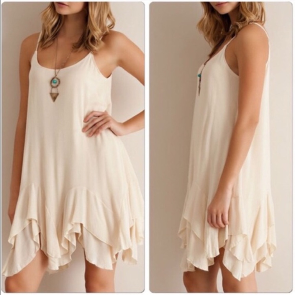 Best selling Last One - Nude Slip Dress Tunic